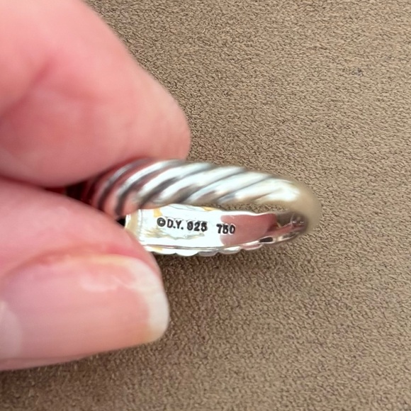 DAVID YURMAN CHAMPAGNE CITRINE GOLD & SILVER PETITE RING - Picture 5 of 5